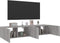 vidaXL - Tv-wandmeubels - met - LED - 2 - st - 80x35x31 - cm - grijs - sonoma