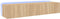 vidaXL - Tv-wandmeubels - met - LED - 2 - st - 80x35x31 - cm - sonoma - eikenkleurig