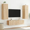 vidaXL - Tv-wandmeubels - met - LED - 2 - st - 80x35x31 - cm - sonoma - eikenkleurig
