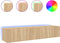 vidaXL - Tv-wandmeubels - met - LED - 2 - st - 80x35x31 - cm - sonoma - eikenkleurig