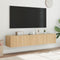 vidaXL - Tv-wandmeubels - met - LED - 2 - st - 80x35x31 - cm - sonoma - eikenkleurig