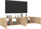 vidaXL - Tv-wandmeubels - met - LED - 2 - st - 80x35x31 - cm - sonoma - eikenkleurig