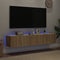 vidaXL - Tv-wandmeubels - met - LED - 2 - st - 80x35x31 - cm - sonoma - eikenkleurig