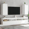vidaXL - Tv-wandmeubels - met - LED-verlichting - 2 - st - 30,5x35x70 - cm - wit