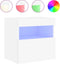 vidaXL - Tv-wandmeubels - met - LED-verlichting - 2 - st - 40x30x40 - cm - wit