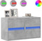 vidaXL - Tv-wandmeubels - met - LED-verlichting - 2 - st - 41x31x45 - cm - betongrijs