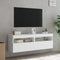 vidaXL - Tv-wandmeubels - met - LED-verlichting - 2 - st - 60x30x40 - cm - wit