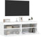 vidaXL - Tv-wandmeubels - met - LED-verlichting - 2 - st - 60x30x40 - cm - wit