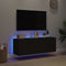 vidaXL - Tv-wandmeubels - met - LED-verlichting - 2 - st - 60x35x41 - cm - zwart