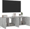vidaXL - Tv-wandmeubels - met - LED-verlichting - 2 - st - 60x35x41 - cm - betongrijs