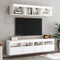 vidaXL - Tv-wandmeubels - met - LED-verlichting - 2 - st - 80x30x40 - cm - wit