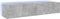 vidaXL - Tv-wandmeubels - met - LED-verlichting - 2 - st - 80x35x31 - cm - betongrijs