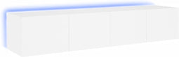 vidaXL - Tv-wandmeubels - met - LED-verlichting - 2 - st - 80x35x31 - cm - wit