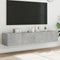 vidaXL - Tv-wandmeubels - met - LED-verlichting - 2 - st - 80x35x31 - cm - betongrijs
