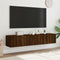 vidaXL - Tv-wandmeubels - met - LED-verlichting - 2 - st - 80x35x31 - cm - bruineiken
