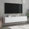 vidaXL - Tv-wandmeubels - met - LED-verlichting - 2 - st - 80x35x31 - cm - wit