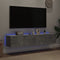 vidaXL - Tv-wandmeubels - met - LED-verlichting - 2 - st - 80x35x31 - cm - betongrijs