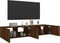 vidaXL - Tv-wandmeubels - met - LED-verlichting - 2 - st - 80x35x31 - cm - bruineiken