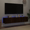 vidaXL - Tv-wandmeubels - met - LED-verlichting - 2 - st - 80x35x31 - cm - bruineiken