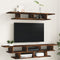 vidaXL - Tv-wandmeubelset - bewerkt - hout - bruin - eikenkleurig