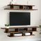vidaXL - Tv-wandmeubelset - bewerkt - hout - gerookt - eikenkleurig