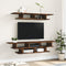 vidaXL - Tv-wandmeubelset - bewerkt - hout - gerookt - eikenkleurig