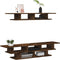 vidaXL - Tv-wandmeubelset - bewerkt - hout - gerookt - eikenkleurig