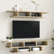 vidaXL - Tv-wandmeubelset - bewerkt - hout - sonoma - eikenkleurig