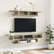 vidaXL - Tv-wandmeubelset - bewerkt - hout - sonoma - eikenkleurig