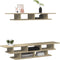 vidaXL - Tv-wandmeubelset - bewerkt - hout - sonoma - eikenkleurig