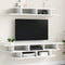 vidaXL - Tv-wandmeubelset - bewerkt - hout - wit