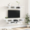 vidaXL - Tv-wandmeubelset - bewerkt - hout - wit