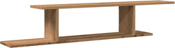 vidaXL - Tv-wandschap - 125x18x23 - cm - bewerkt - hout - artisanaal - eikenkleurig