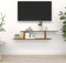 vidaXL - Tv-wandschap - 125x18x23 - cm - bewerkt - hout - gerookt - eikenkleurig