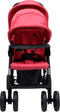 vidaXL - Tweelingkinderwagen - tandem - staal - rood