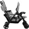 vidaXL - Tweelingkinderwagen - tandem - staal - rood