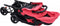 vidaXL - Tweelingkinderwagen - tandem - staal - rood