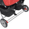 vidaXL - Tweelingwagen - staal - rood - en - zwart