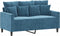 vidaXL - Tweezitsbank - 120 - cm - fluweel - blauw