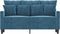 vidaXL - Tweezitsbank - 120 - cm - fluweel - blauw