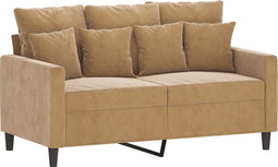 vidaXL - Tweezitsbank - 120 - cm - fluweel - bruin
