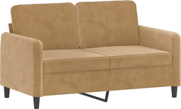 vidaXL - Tweezitsbank - 120 - cm - fluweel - bruin