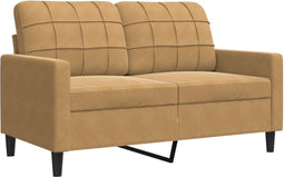 vidaXL - Tweezitsbank - 120 - cm - fluweel - bruin