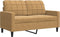 vidaXL - Tweezitsbank - 120 - cm - fluweel - bruin