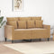 vidaXL - Tweezitsbank - 120 - cm - fluweel - bruin