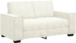 vidaXL - Tweezitsbank - 120 - cm - fluweel - crèmekleurig