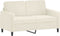 vidaXL - Tweezitsbank - 120 - cm - fluweel - crèmekleurig