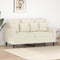 vidaXL - Tweezitsbank - 120 - cm - fluweel - crèmekleurig