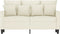vidaXL - Tweezitsbank - 120 - cm - fluweel - crèmekleurig