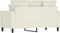 vidaXL - Tweezitsbank - 120 - cm - fluweel - crèmekleurig